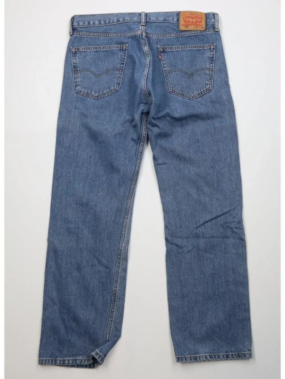 Vintage Y2K Levis 505 Mens 34x30 Faded Regular Straight Leg Denim Jeans Blue